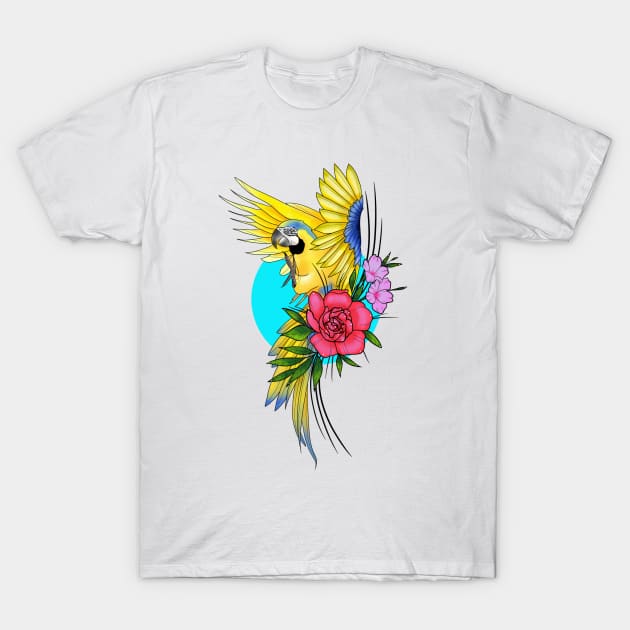 Macaw T-Shirt by C-Digitalart